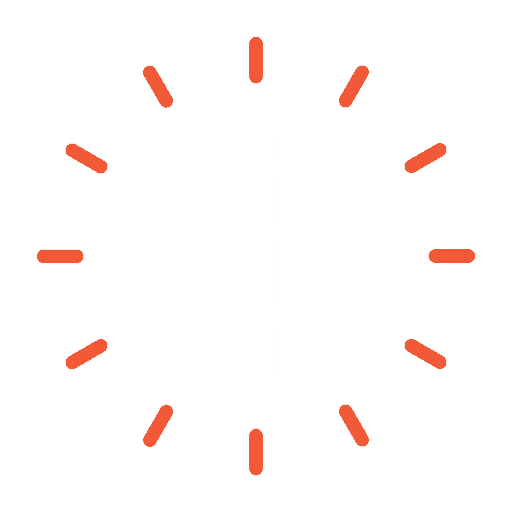 Icon representing training with a brain illustration